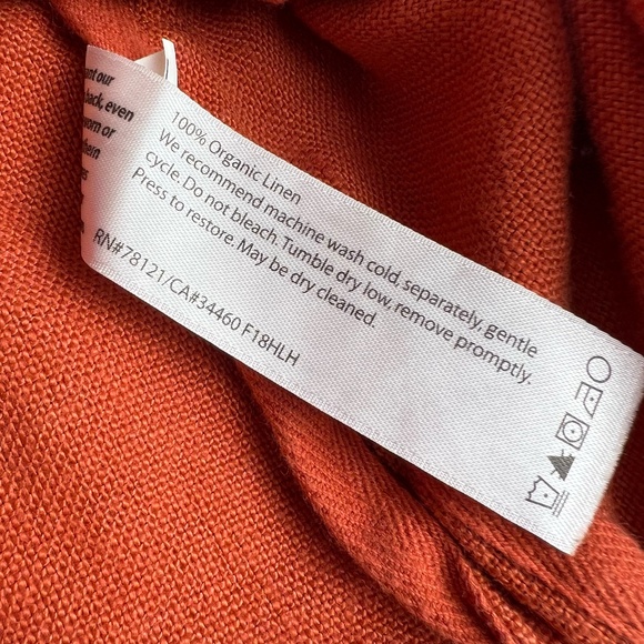 Eileen Fisher Linen Trench Coat Womens Lagenlook Minimalist Autumn Fall XS - S - Picture 6 of 15